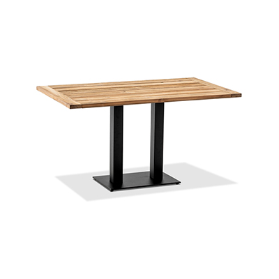 Bistro Tisch (Rechteckig | Stahl | Teak)