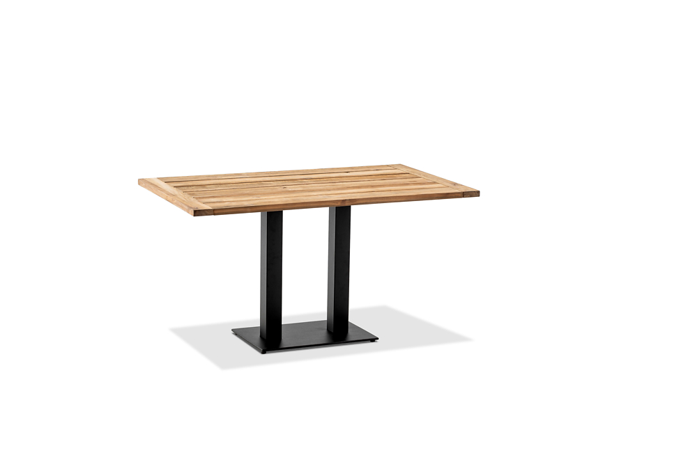 Bistro Tisch (Rechteckig | Stahl | Teak)
